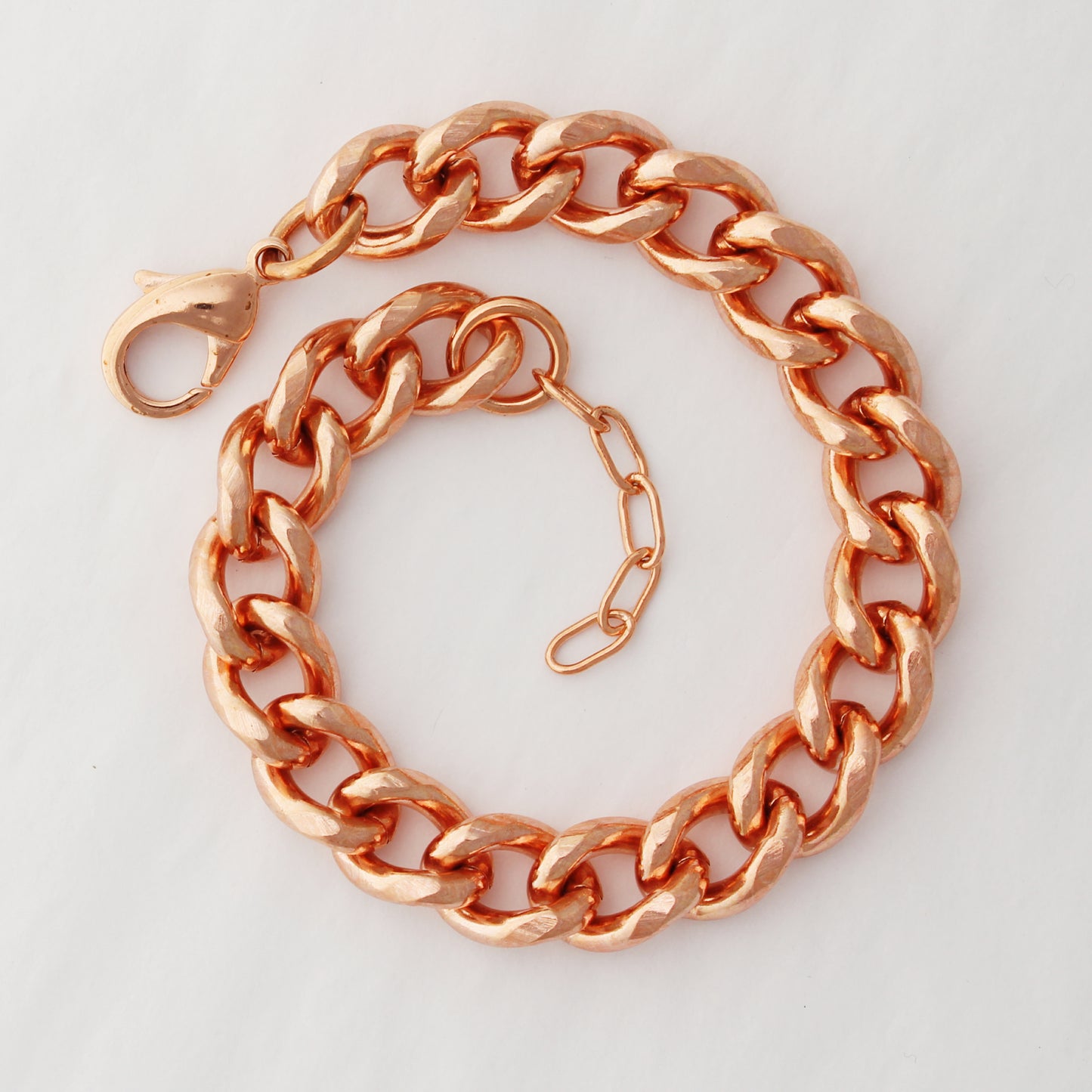 Heavy Solid Copper 13mm Curb Chain Anklet AC79 Adjustable Solid Copper Anklet Chain