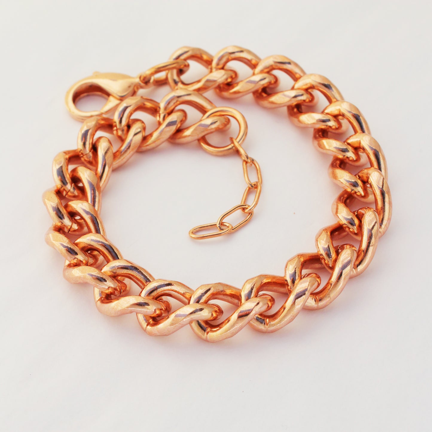 Heavy Solid Copper 13mm Curb Chain Anklet AC79 Adjustable Solid Copper Anklet Chain