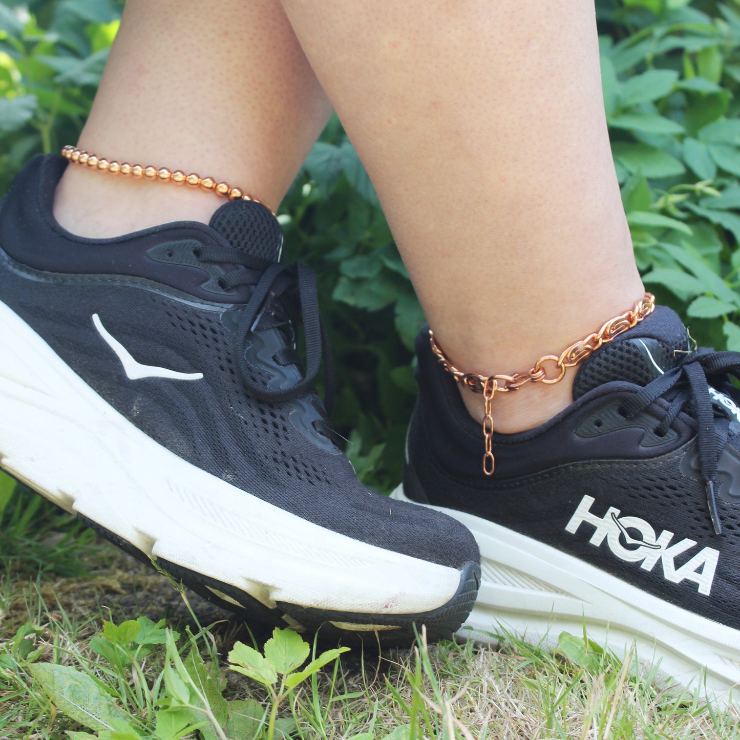 Copper Ankle Chain Heavy 9 mm Solid Copper Celtic Scroll Chain Anklet Adjustable Solid Copper Anklet Chain