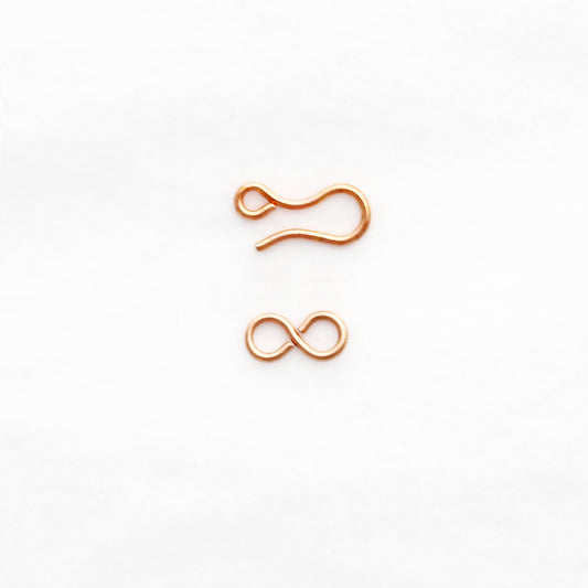 Copper S Hook Clasps Fine 13x6mm Shiny Solid Copper Hook And Eye Jewelry Clasps Single Or Bulk Pack