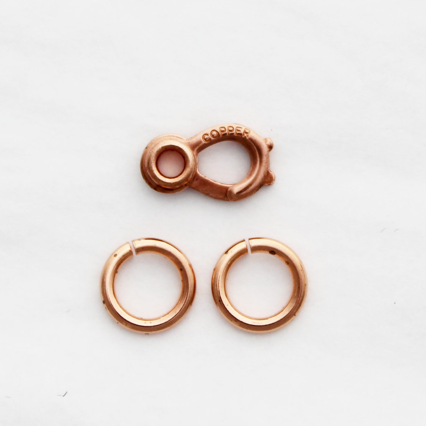 3 Copper Jewelry Repair Kits 9-Piece Set Clasp And Rings 16x10mm Solid Copper Sister Hook Clasp Kit
