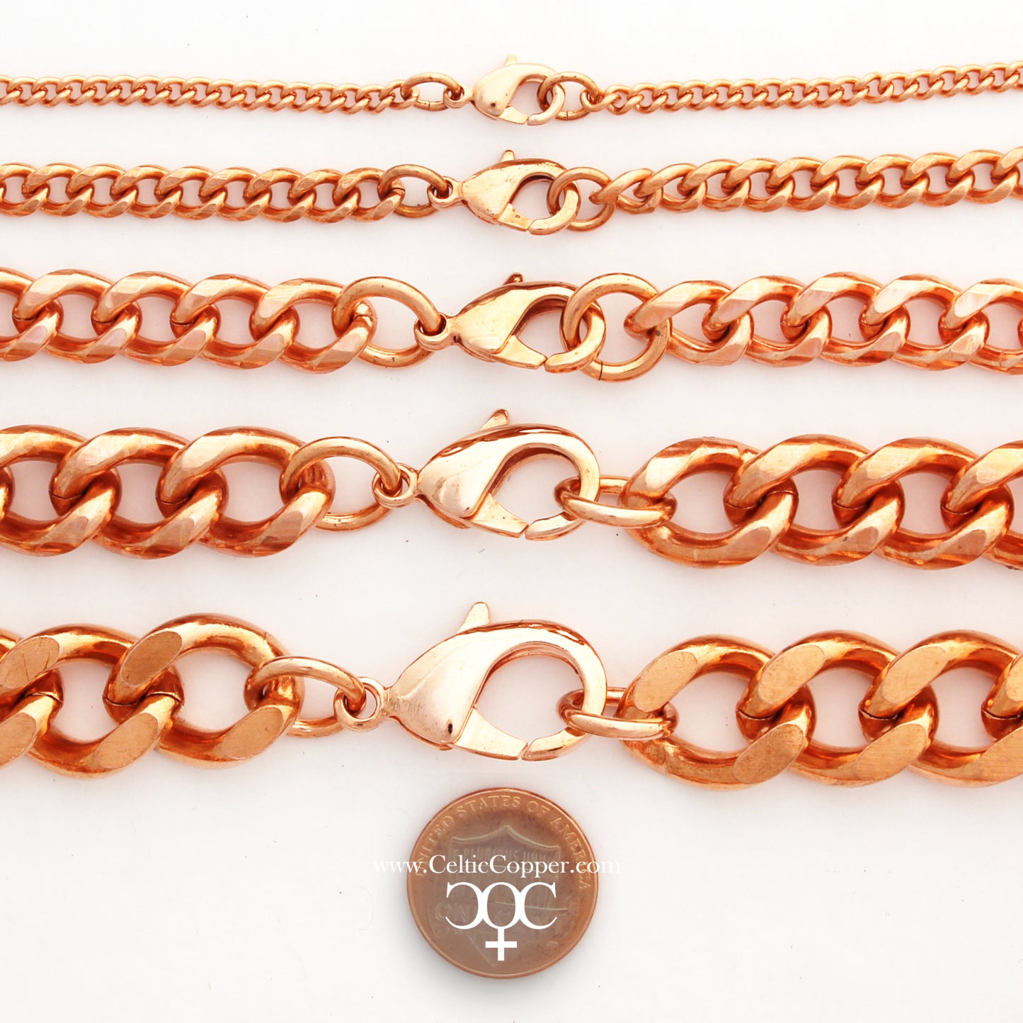 Copper Jewelry Repair Kit 19mm Shiny Copper Plated Brass Lobster Clasp 8.5mm Ring Complete 3-Pc Set