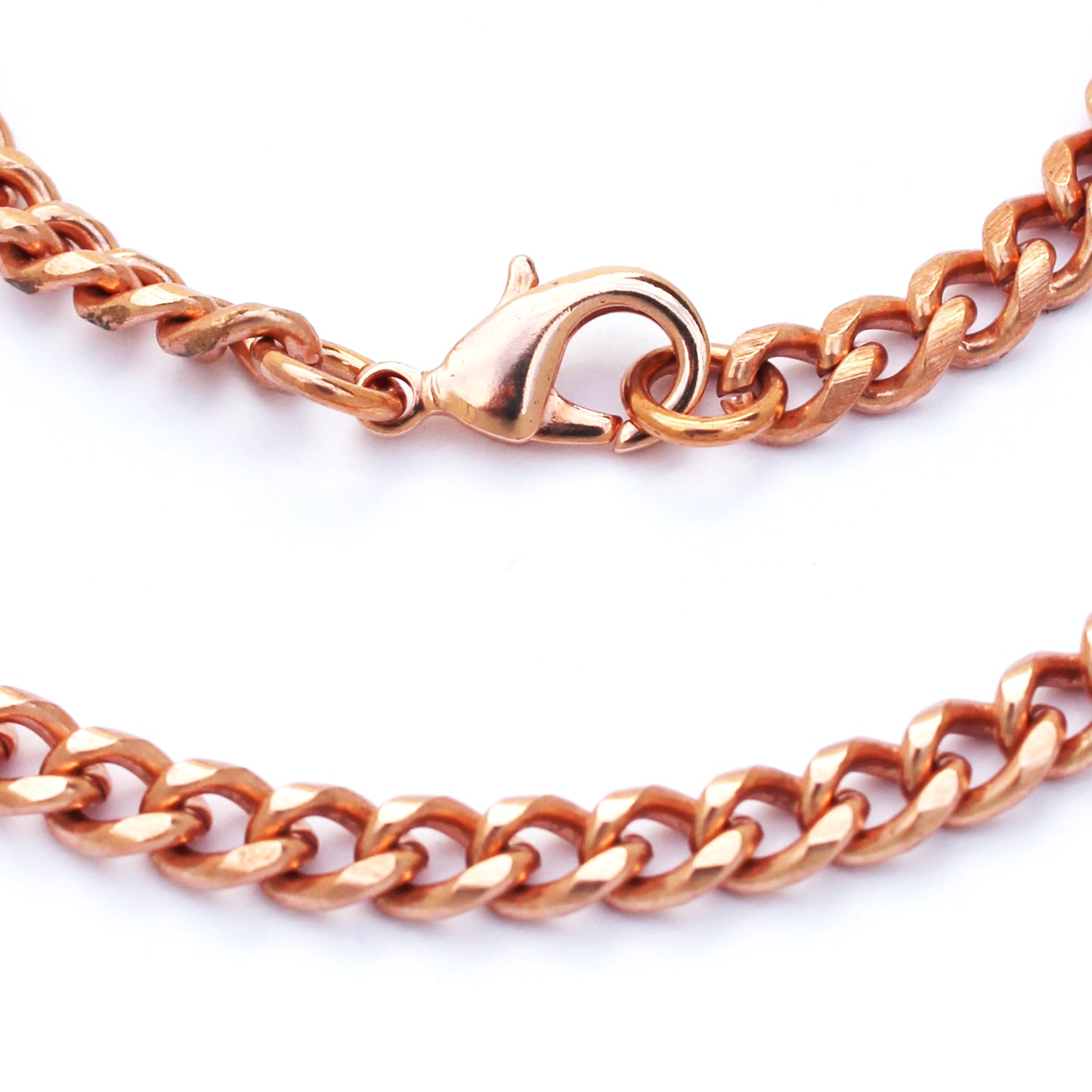 Custom Necklace Chain Copper Cuban Curb Chain Necklace NCC72 Medium 5mm Solid Copper Cuban Curb Chain Necklace Custom Sizes