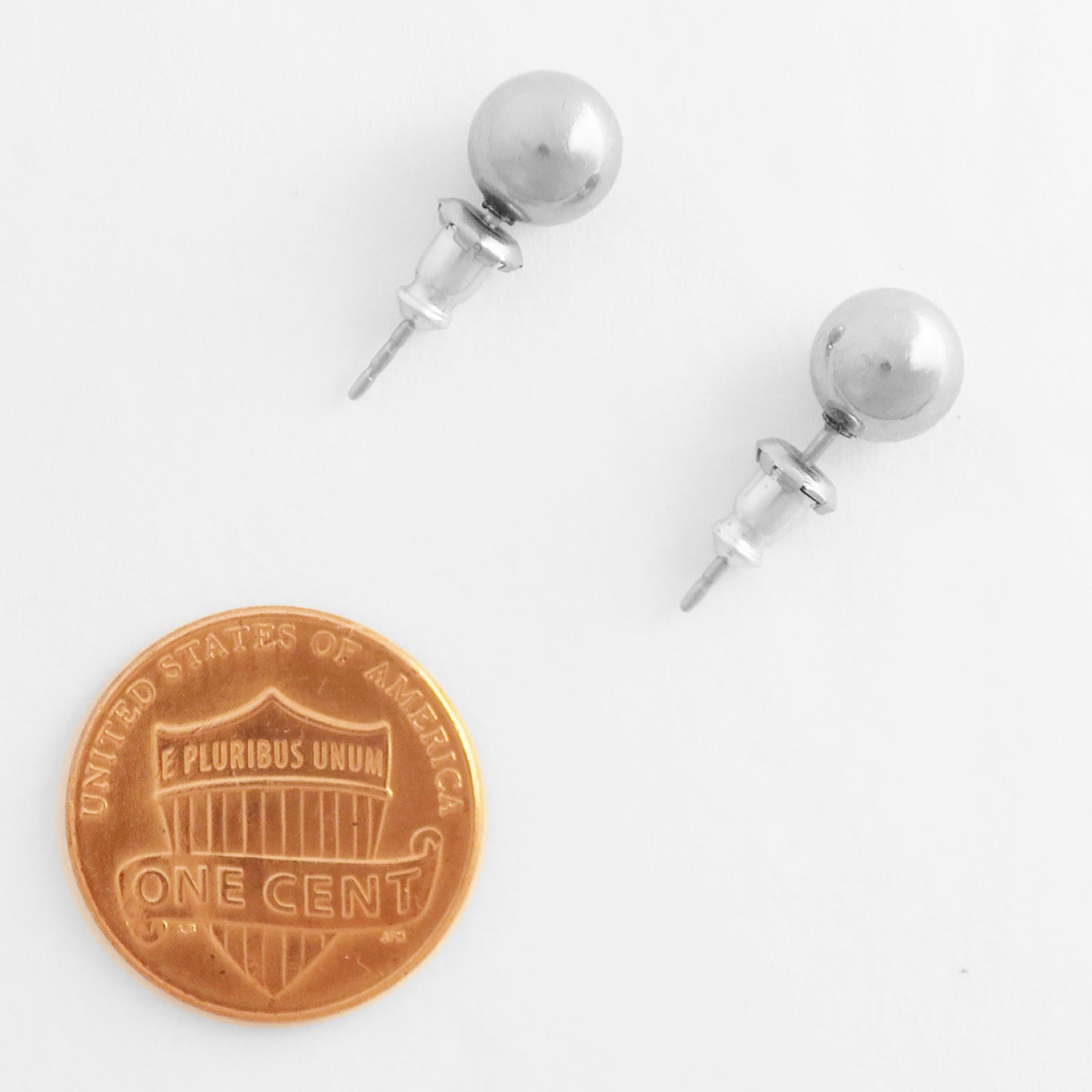 Sterling Silver 5mm Ball Earring Studs Sterling Silver Post Earring Stud Earrings with Hypoallergenic Steel Post and Clutches