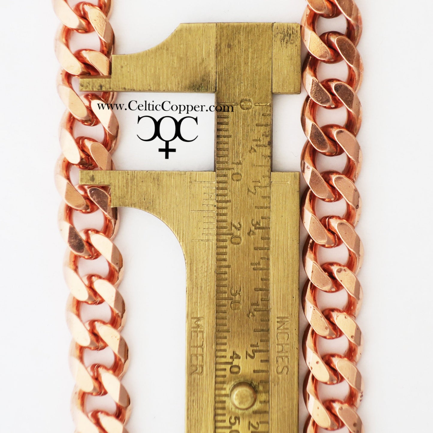 Copper Curb Chain Bracelet Heavy 10mm Pure Copper Bracelet Chain All Sizes Brass Lobster Clasp