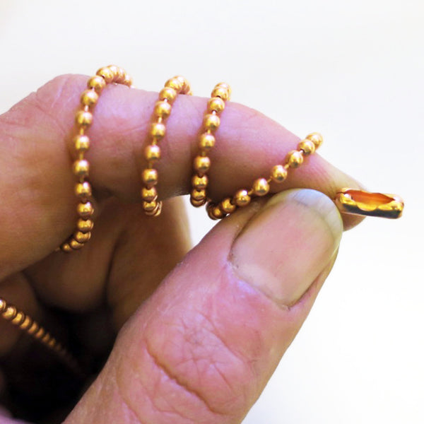Custom Bracelet Chain Fine Copper Bead Chain Bracelet 2.4mm Custom Size Solid Copper Bracelet Chain