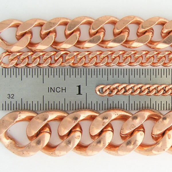 Bulk Copper Curb Chain 10mm Heavy Copper Chain by the Foot FC76 Copper  Jewelry Making Supplies