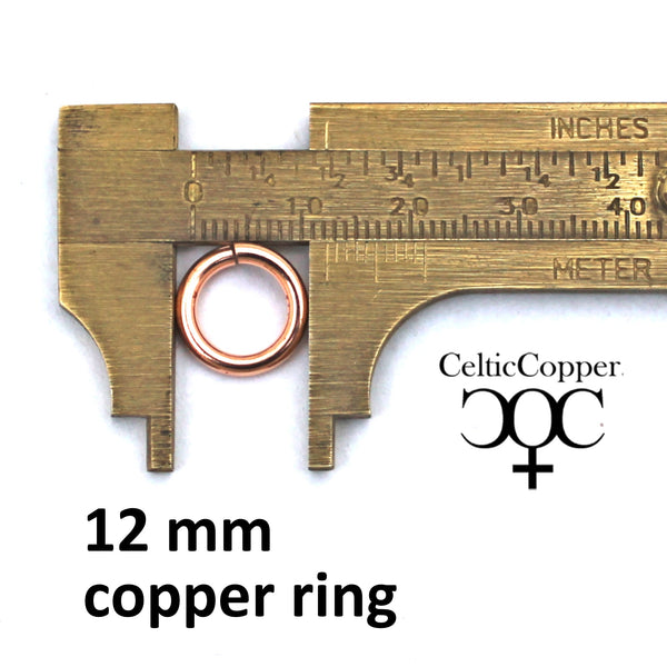 Heavy Duty 12 Gauge Copper Jump Rings JSR12x Solid Copper Jewelry Findings Copper Ring 10-Pack
