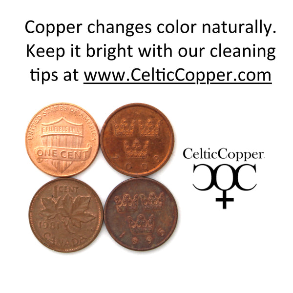 Cascade Copper 12mm Wide Circle Earrings ECD61 | Solid Copper Drop Earrings