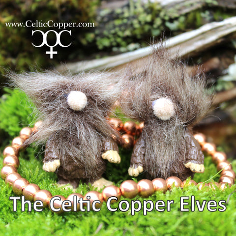 Copper Beaded Bracelet Easy Wear Elastic Stretch Bracelet Vintage Soli –  Celtic Copper Shop