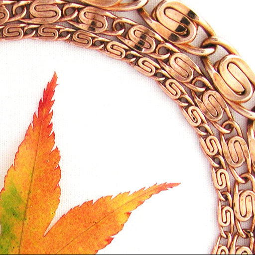 Copper Scroll Chain Necklace Fine 3mm Pure Copper Necklace Chain All Sizes Strong Magnetic Clasp