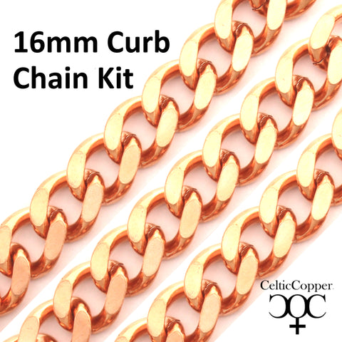 Bulk Copper Curb Chain 10mm Heavy Copper Chain by the Foot FC76 Copper  Jewelry Making Supplies