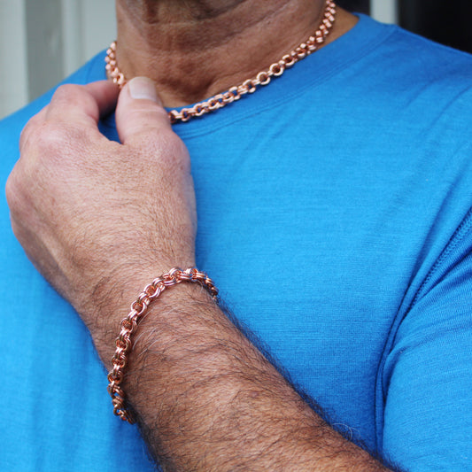 Heavy Double Cable Necklace Chain 7mm Copper Necklace Chain 16 18 20 24 Inch Necklace Chain