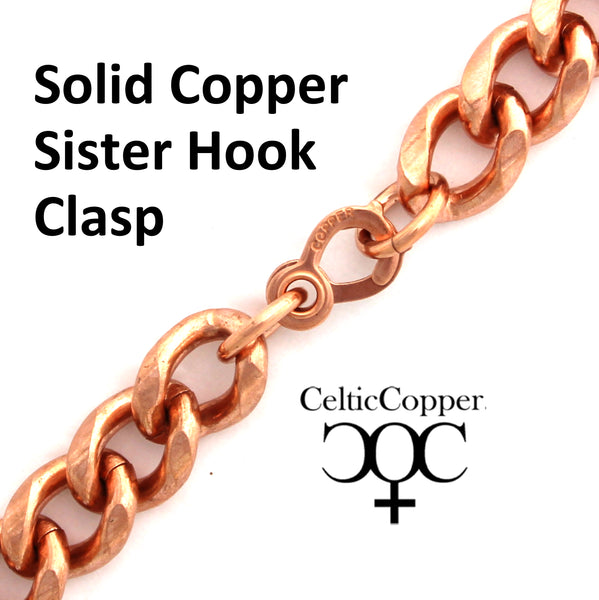 Men's Extra Bold 13mm Copper Cuban Curb Chain Bracelet  B79R Men's Solid Copper Bracelet Chain 8.5 Inch