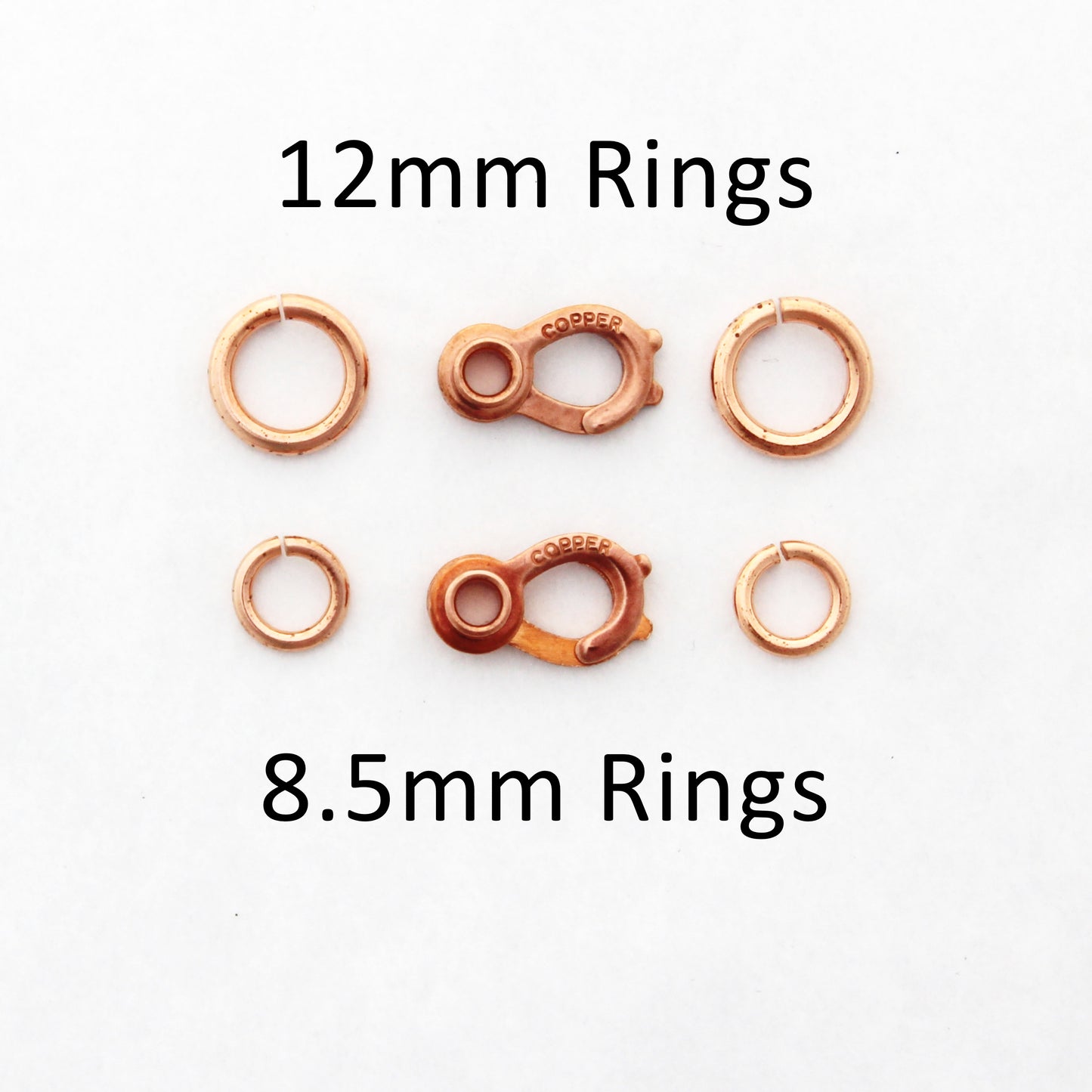 Copper Clasp Repair Kit 16mm Pure Solid Copper Sister Hook Clasp Medium Heavy Weight 3-Piece Set
