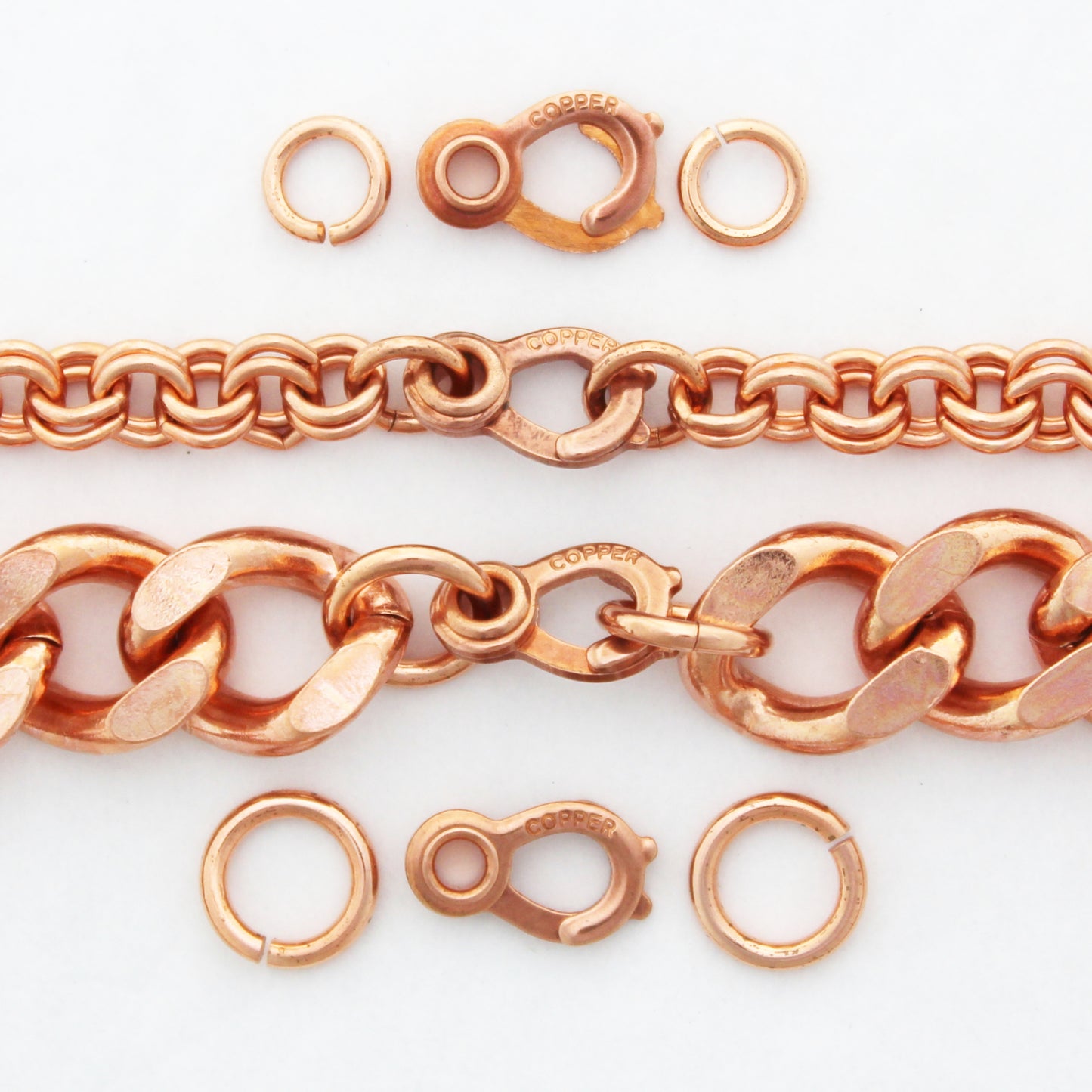 Copper Clasp Repair Kit 16mm Pure Solid Copper Sister Hook Clasp Medium Heavy Weight 3-Piece Set