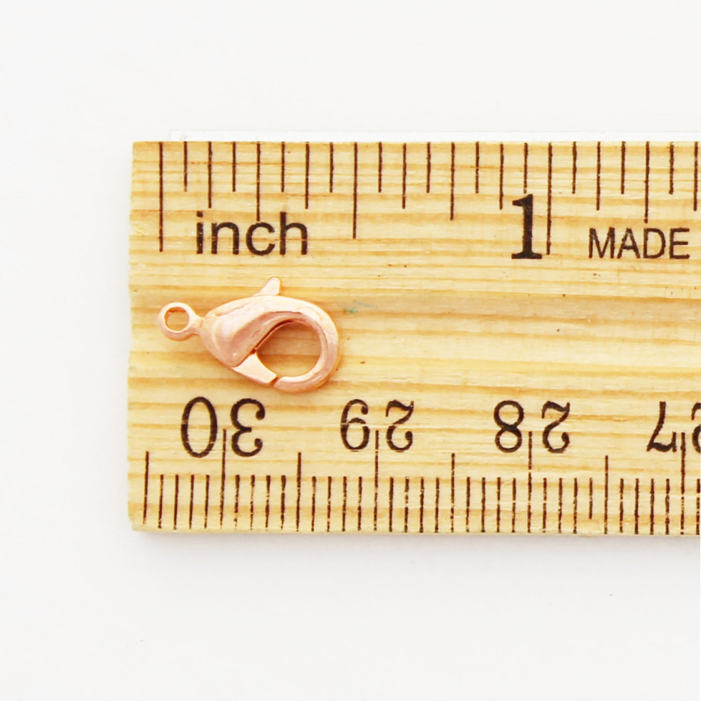 Copper Jewelry Repair Kit 12mm Shiny Copper Plated Brass Lobster Clasp 6mm Ring Complete 3-Pc Set