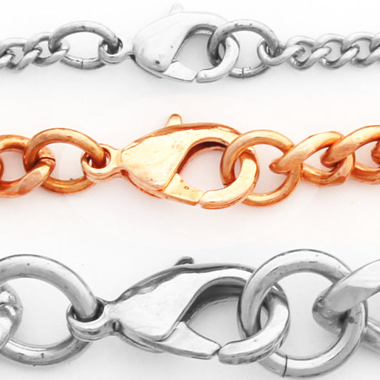 Copper Jewelry Repair Kit 19mm Shiny Copper Plated Brass Lobster Clasp 8.5mm Ring Complete 3-Pc Set