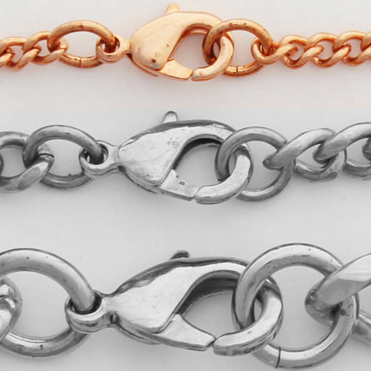 Copper Jewelry Repair Kit 15mm Shiny Copper Plated Brass Lobster Clasp 7mm Ring Complete 3-Pc Set