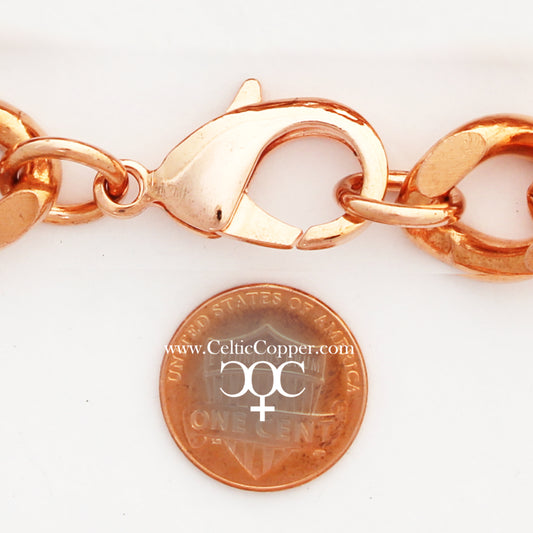 Copper Jewelry Repair Kit 27mm Shiny Copper Plated Brass Lobster Clasp 12mm Ring Complete 3-Pc Set