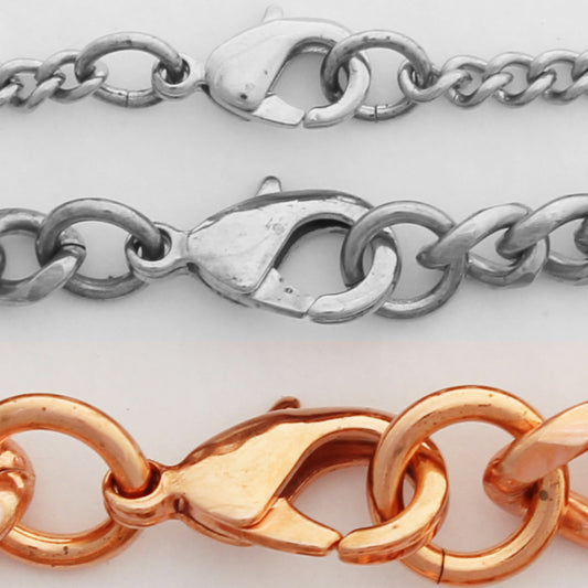 Copper Jewelry Repair Kit 23mm Shiny Copper Plated Brass Lobster Clasp 12mm Ring Complete 3-Pc Set