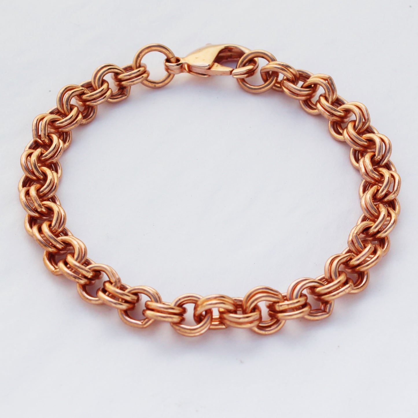 Heavy Solid Copper Double Cable Bracelet Chain 7mm Copper Bracelet Chain