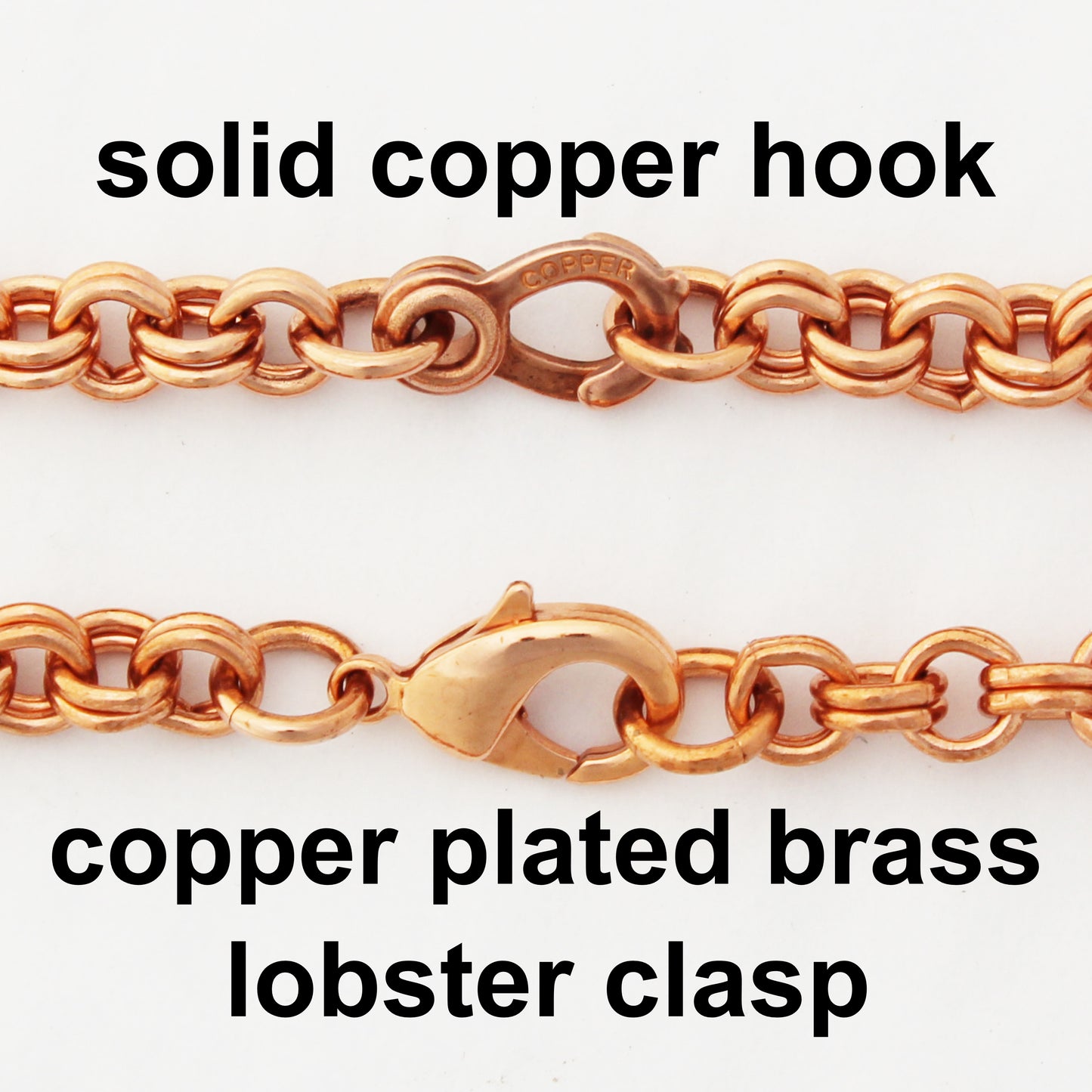 Heavy Double Cable Necklace Chain 7mm Copper Necklace Chain 16 18 20 24 Inch Necklace Chain