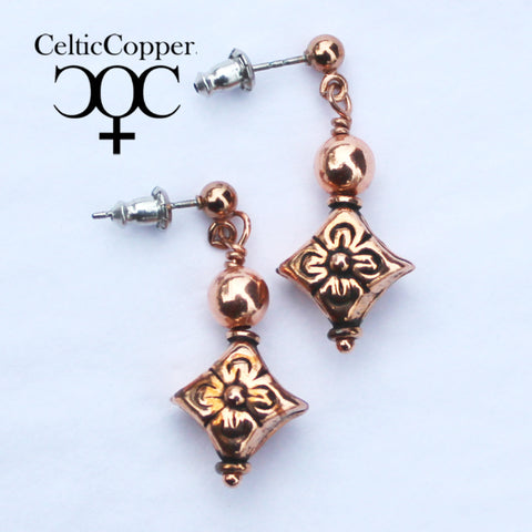 Copper Horse Shoe Stud Earrings With Hypoallergenic Earring Posts Eque –  Celtic Copper Shop