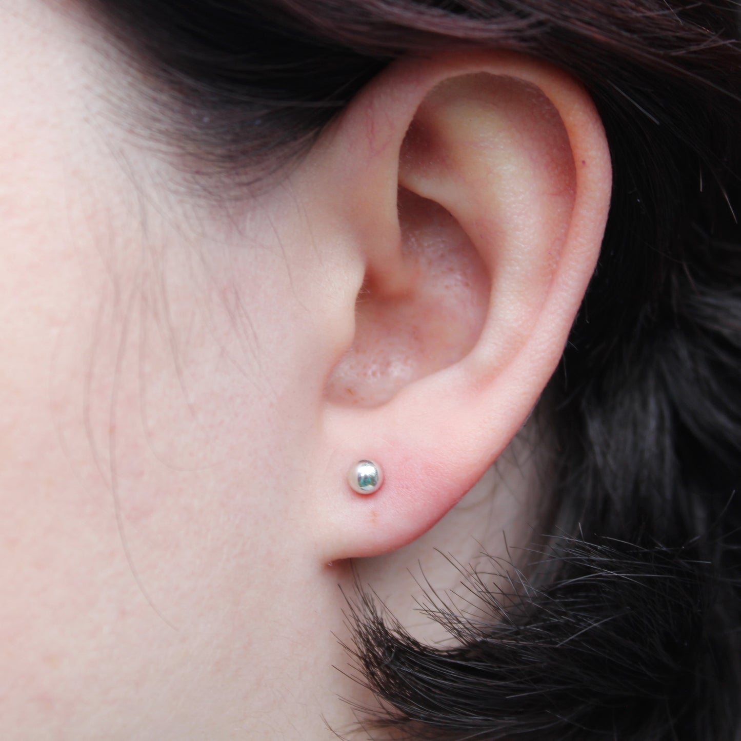 Sterling Silver 5mm Ball Earring Studs Sterling Silver Post Earring Stud Earrings with Hypoallergenic Steel Post and Clutches