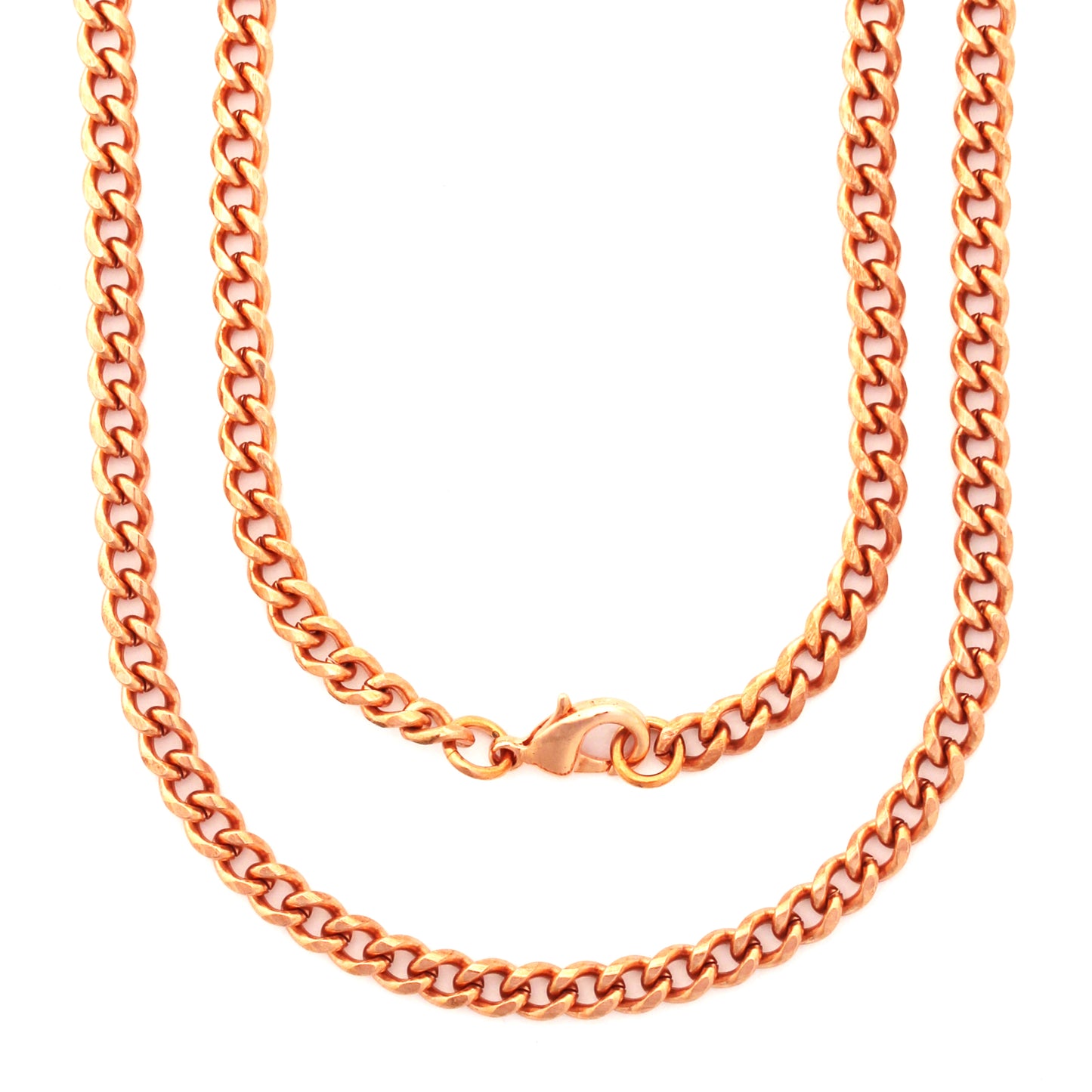 Cuban Curb Chain Jewelry Set SET72 Solid 5mm Copper Chain Necklace And Bracelet