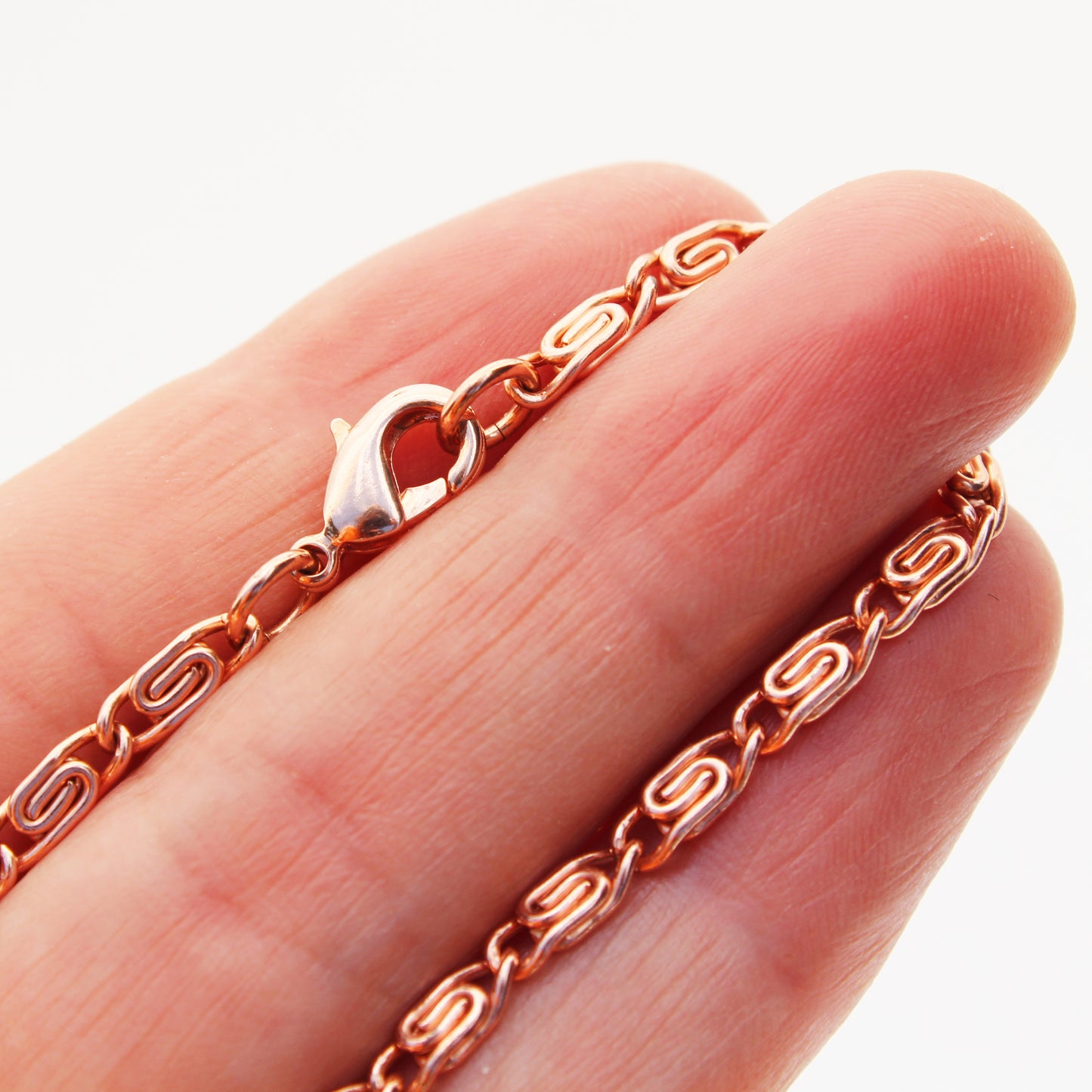 Copper Lobster Clasp Set 12mm Shiny Copper Plated Brass Lobster Clasps 1.3mm Hole Bulk 10 Pack