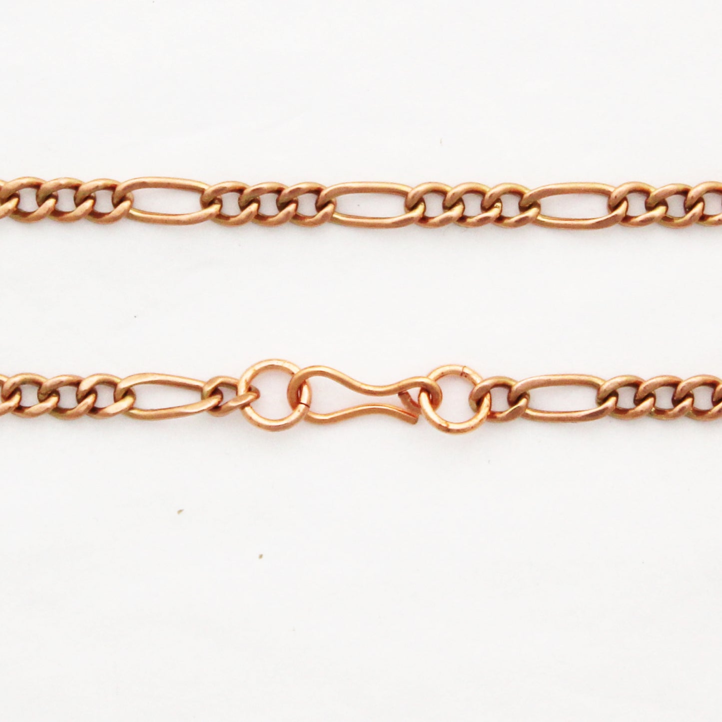 Copper Figaro Chain Necklace Fine 4mm Pure Copper Necklace Chain All Sizes Copper Hook Clasp
