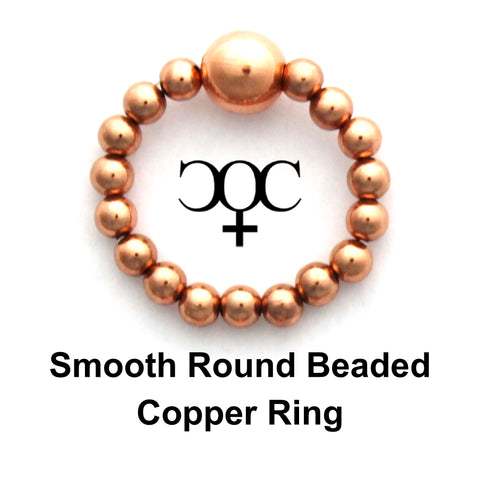 Beaded Copper Rings 3mm Beaded Copper Elastic Stretch Rings Pure Copper Healing Finger Ring Toe Ring