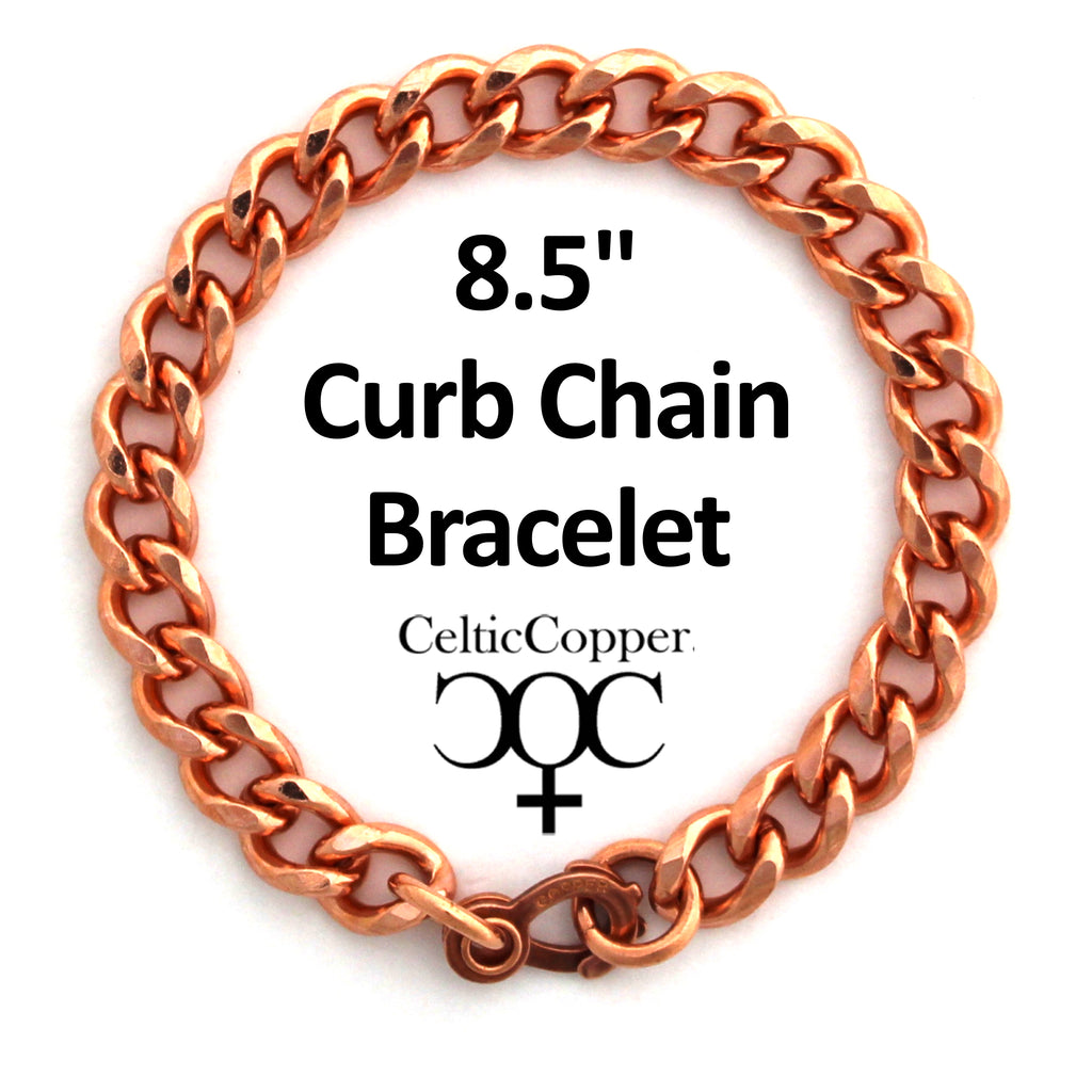 Heavy Copper Bracelet Chain BC76R Solid Copper 10mm Curb Chain