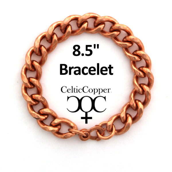 Men's Extra Bold 13mm Copper Cuban Curb Chain Bracelet  B79R Men's Solid Copper Bracelet Chain 8.5 Inch