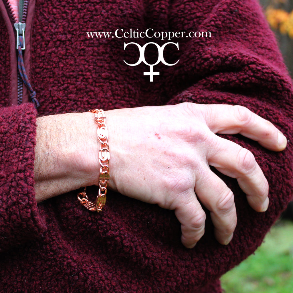 Celtic copper bracelet hotsell
