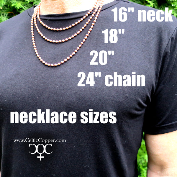 Solid Copper Necklace Chain Heavy Cuban Curb Chain Necklace NC76 Rugged 10mm Solid Copper Curb Chain Necklace 20 Inch Chain