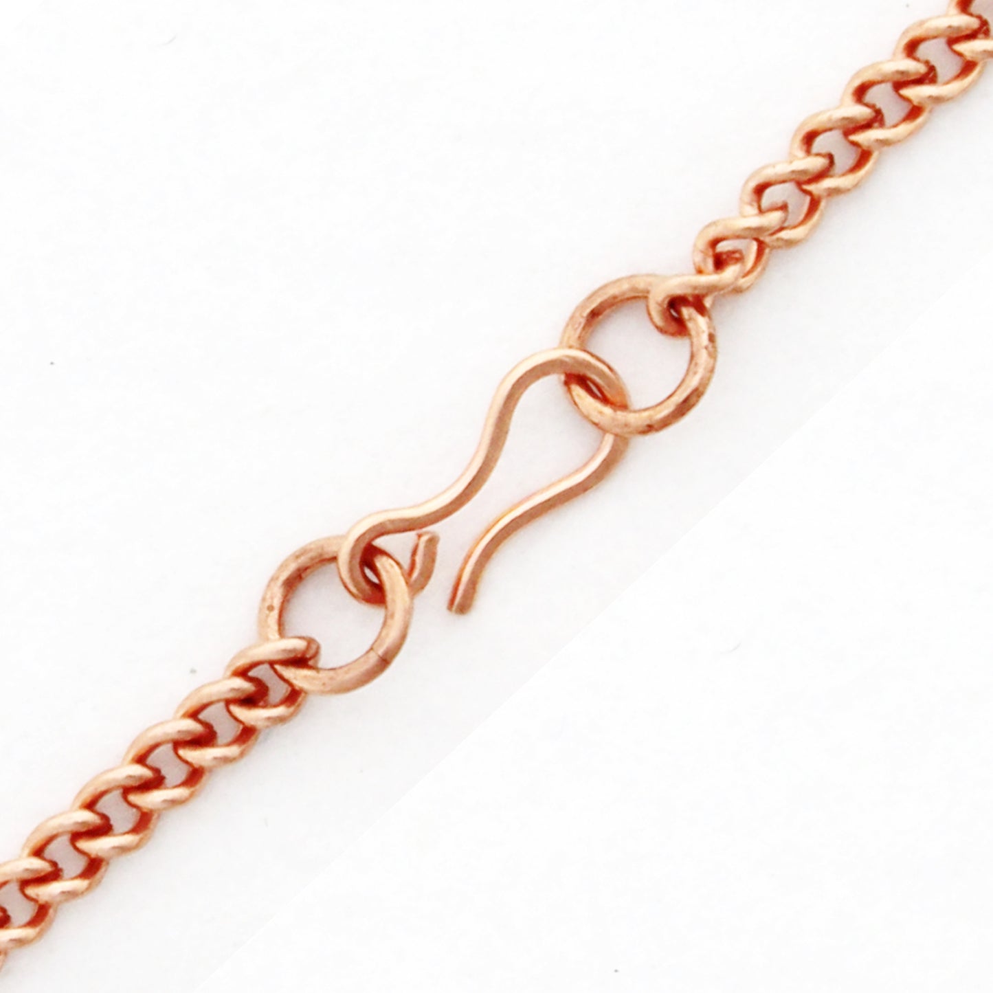 Copper Curb Chain Necklace Fine 3mm Pure Copper Necklace Chain All Sizes Copper Hook Clasp