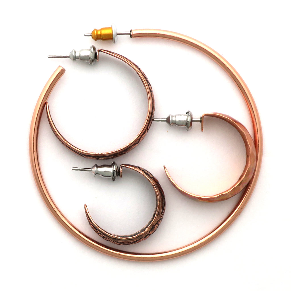 Copper Florentine Cross Earring Studs Solid Copper Post Earring Stud E –  Celtic Copper Shop