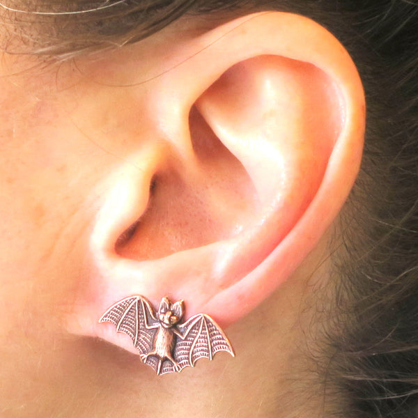 Copper Bat Earring Studs EC56 Solid Copper Wild Bat Post Earring Studs