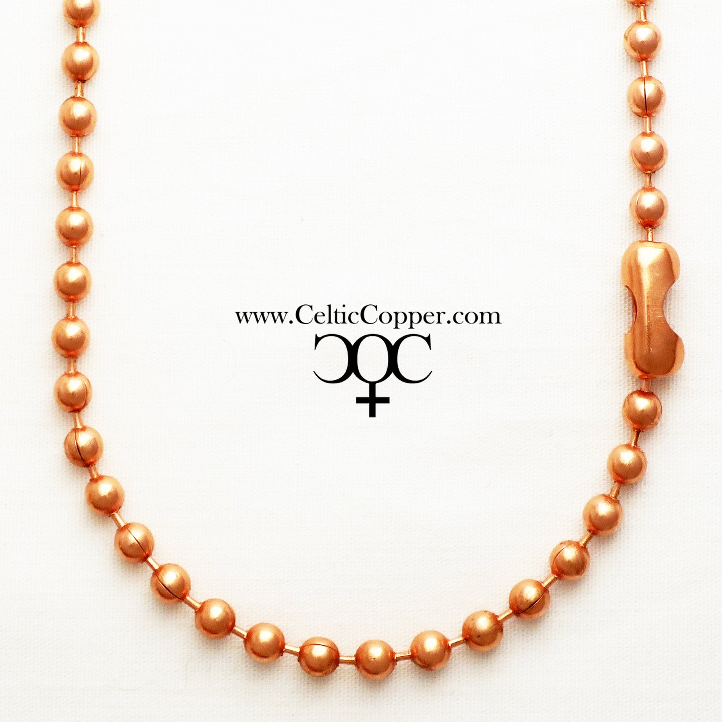 Copper Bead Chain Jewelry Set 4.8mm Solid Copper Round Bead Necklace Chain And Bracelet SET48