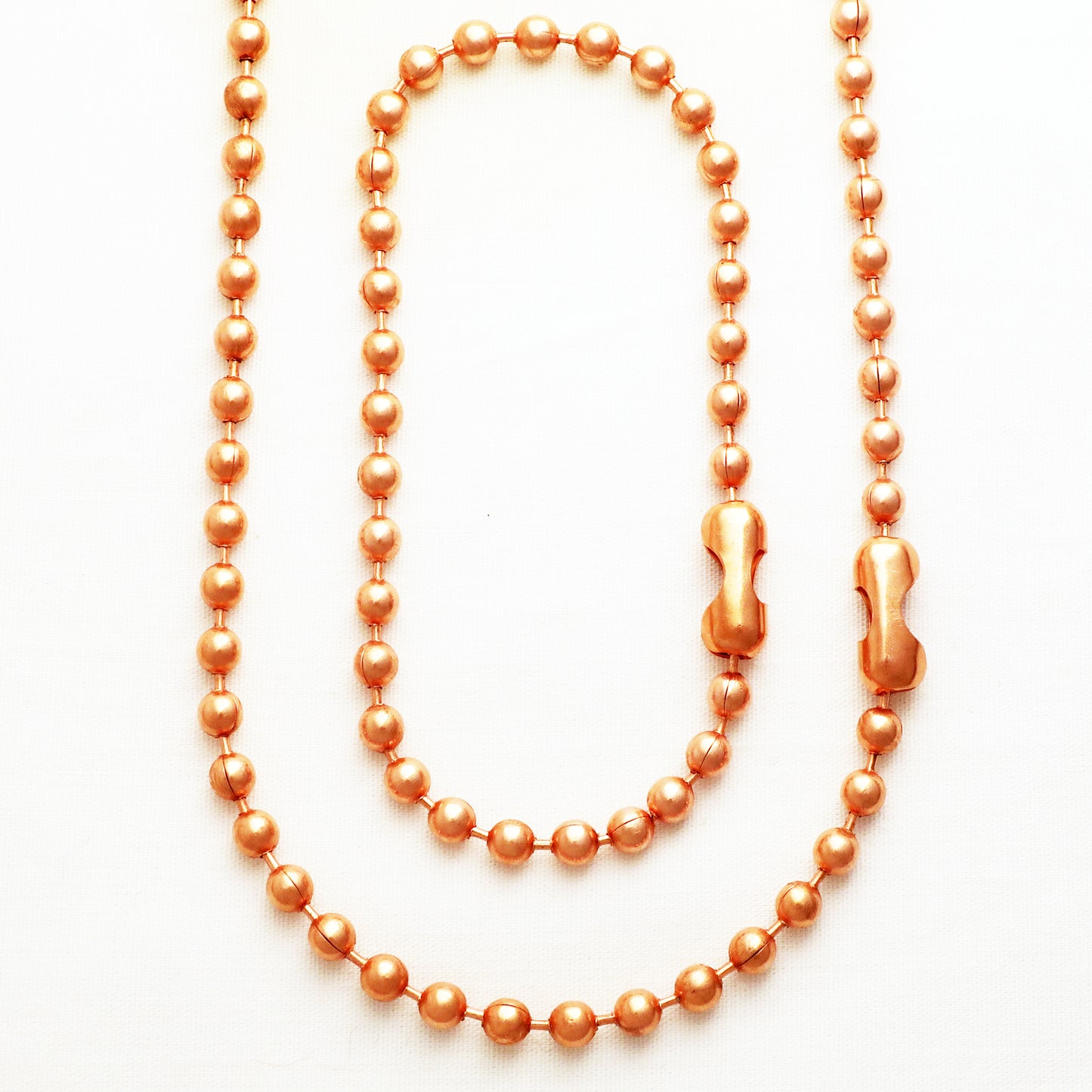 Copper Bead Chain Jewelry Set 4.8mm Solid Copper Round Bead Necklace Chain And Bracelet SET48