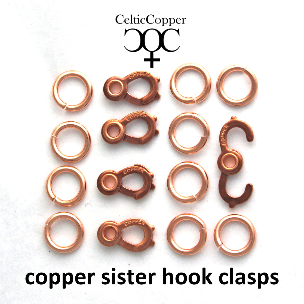 39-293-7 Antiqued Copper Plated Hook and Eye Clasp - Rings & Things