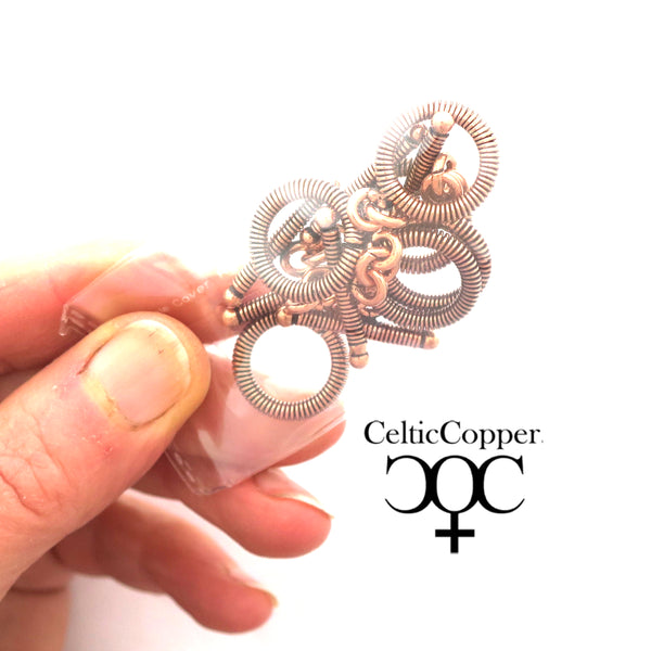 Bulk Pack Copper Clasp 16mm Toggle Jewelry Findings Set of 6 Medium Copperplated Brass T Bar Clasp