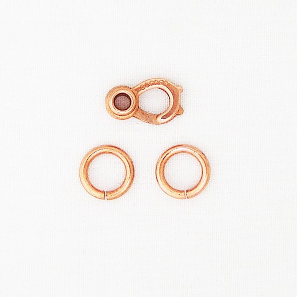 Heavy Solid Copper 16mm Sister Hook Clasp with Jump Rings JSCC24 Jewelry Supplies for Jewelry Making and Jewelry Repair