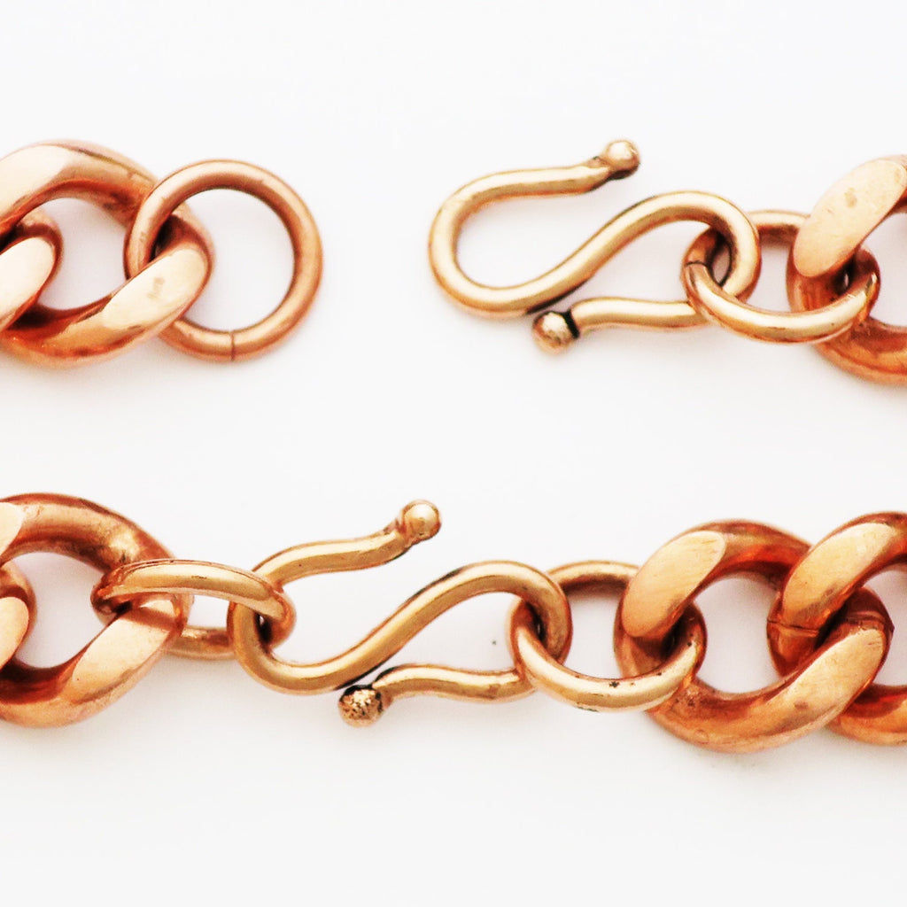 Solid Copper Super Chunky 16mm Curb Chain Bracelet B162R Men's Copper –  Celtic Copper Shop
