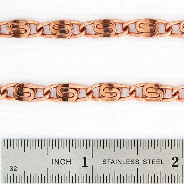 Scroll Chain | Copper Jewelry Set | Solid Copper Chain Necklaces | Bracelet SET66 celtic-copper-jewelry.myshopify.com