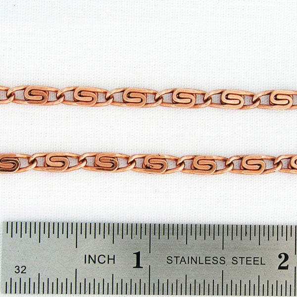 Solid Copper Necklace Chain Celtic Copper Fine Scroll Chain Necklace NC61 Celtic Necklace Chain Solid Copper Necklace 20 Inch Chain