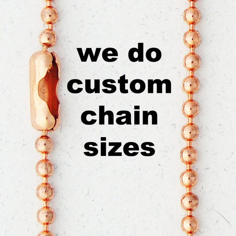 Custom Necklace Chain Solid Copper Bead Chain Necklace
