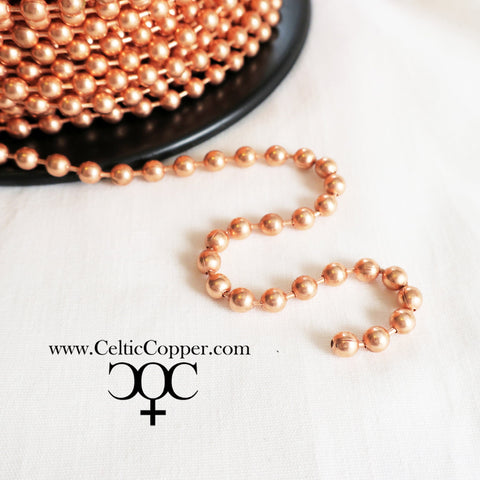 Copper Bead Chain Clasp FCB24X Bulk Bead Chain Clasp Connector Solid C –  Celtic Copper Shop